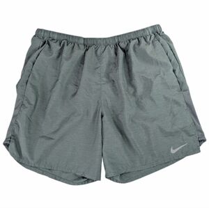 Nike Mens XL Running Shorts Gray Dri-FIT Athletic Brief Liner Pockets Workout